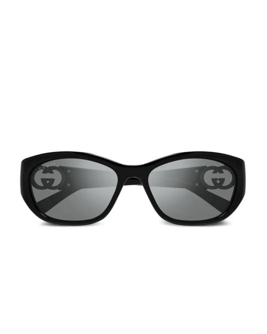 Gucci Black Interlocking G Cat-Eye-Frame Sunglasses