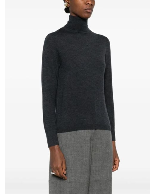 Allude Black Roll-Neck Top