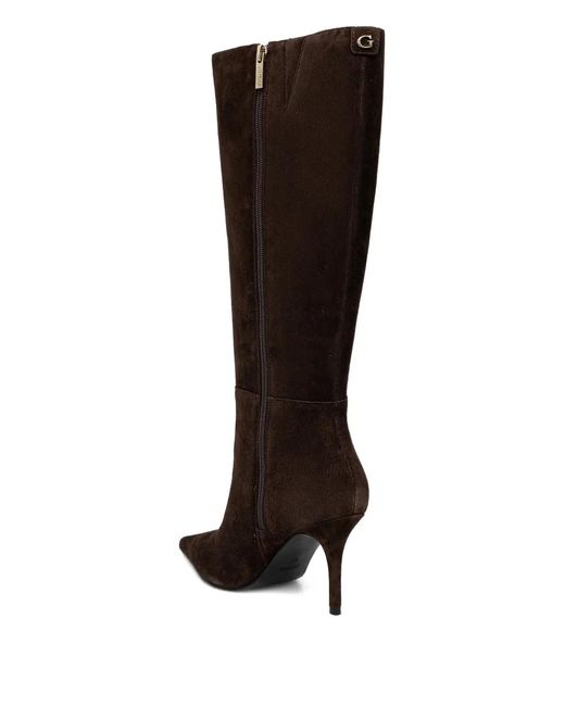 Guess Black Gressa Pointed-Toe Suede Boots