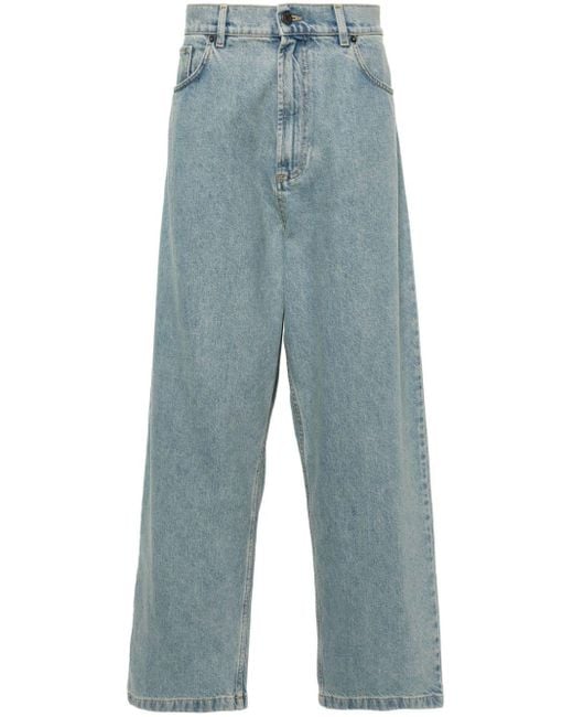 Moschino Blue Mid-rise Wide-leg Jeans for men