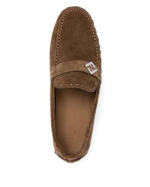 Fendi Driver Ff Loafers in Brown for Men | Lyst display picture 1