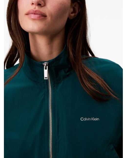 Calvin Klein Green Zip Cropped Jacket