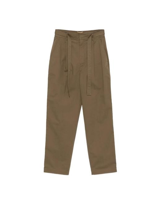 Saint Laurent Green Belted Trousers
