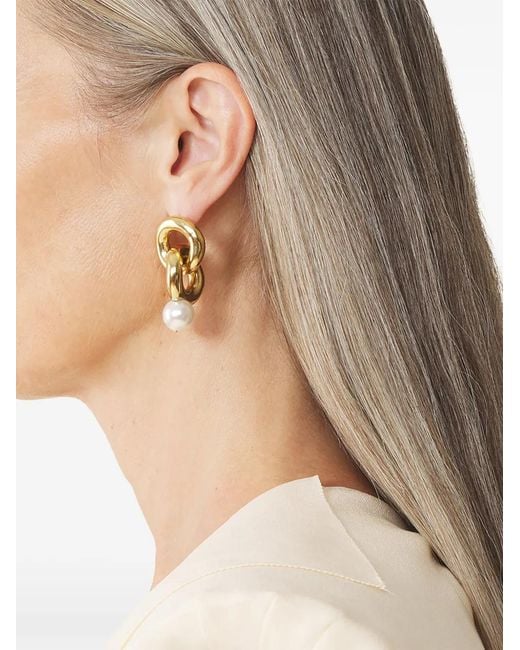 Lanvin Metallic Drop Earrings