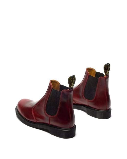 Dr. Martens Red Leather Chelsea Boots for men