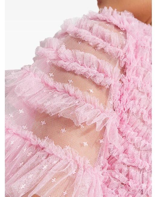 Needle & Thread Pink Verity Ruffled Maxi Dress