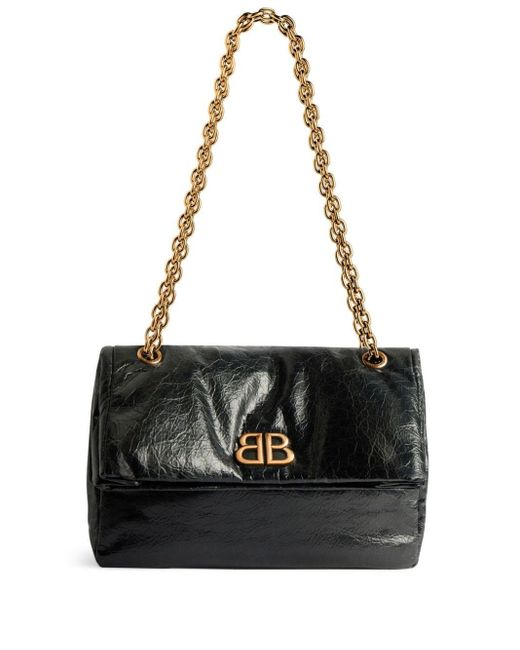 Balenciaga Black Small Monaco Chain-strap Shoulder Bag