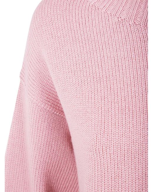 Drumohr Pink Ribbed Wool Sweater