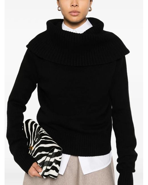 Pull À Col Cheminée Totême en coloris Black