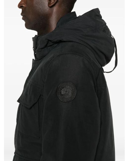 Canada Goose Black Maitland Hooded Parka Coat for men