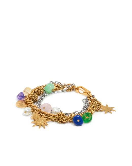 Bimba Y Lola Metallic Multi-Strand Charm Bracelet
