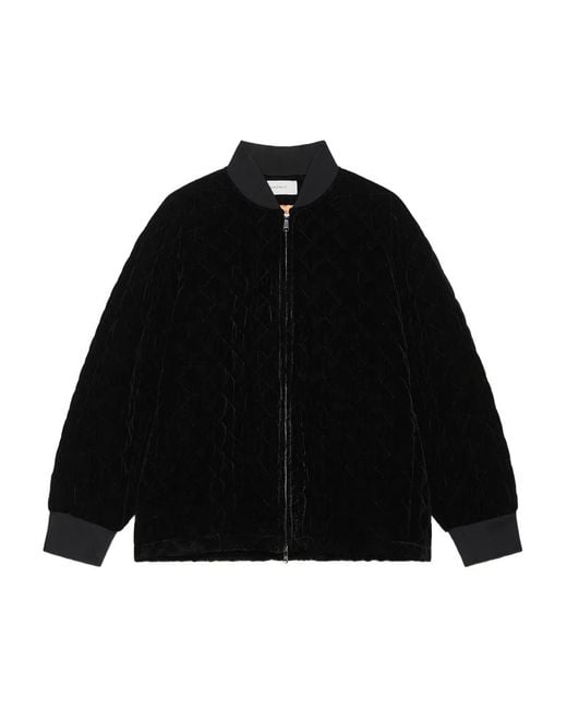 Maliparmi Black Quilted-Effect Bomber Jacket