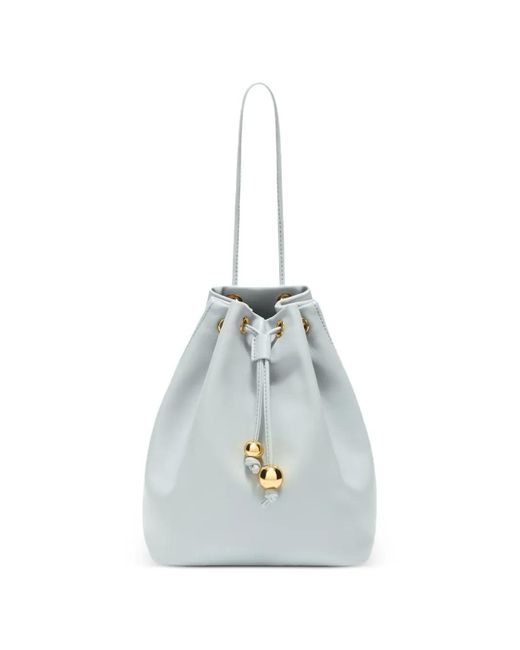 Furla White Sfera Drawstring Bucket Bag
