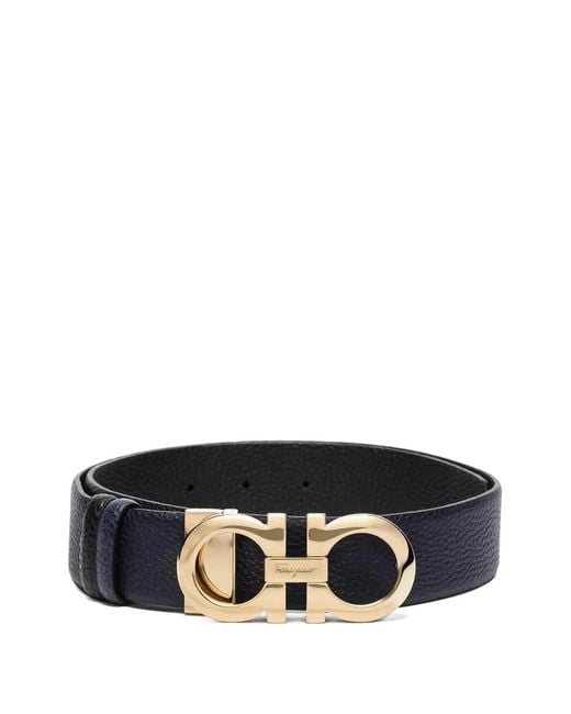 Ferragamo Black Gancini-Buckle Belt