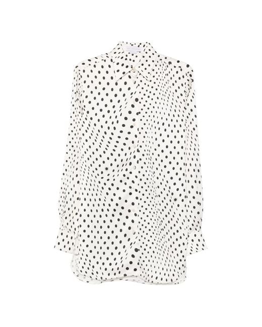 Stella McCartney White Polka-Dot Long-Sleeve Shirt
