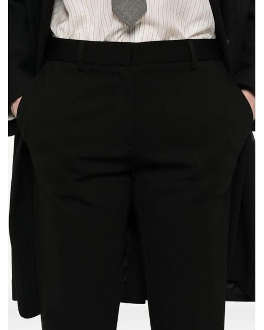 Ottod'Ame Black Pressed-Crease Trousers