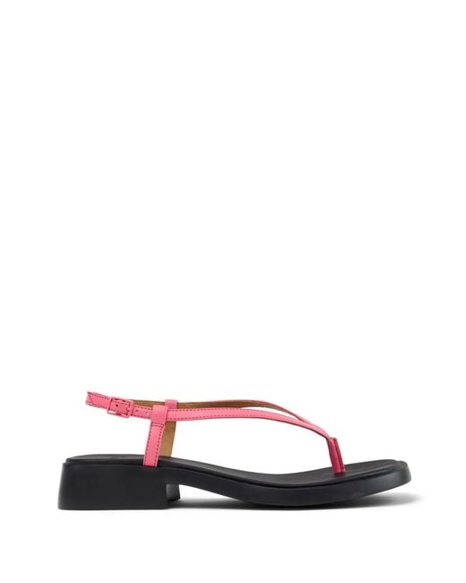 Camper White Dana Leather Sandals