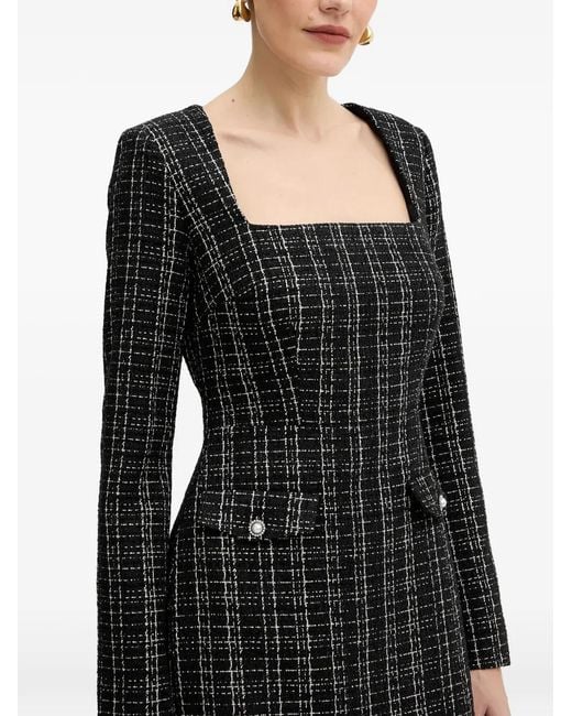 Guess Black Square-Neck Mini Dress
