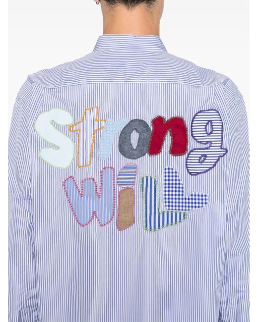 Comme des Garçons Blue Patch-Detail Shirt for men