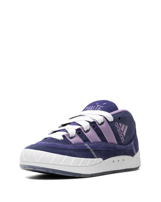 Adidas Blue Adimatic Mid X Maite Steenhoudt Suede Sneakers