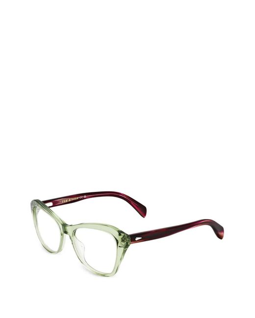 Rag & Bone Green Cat-Eye Frame Glasses