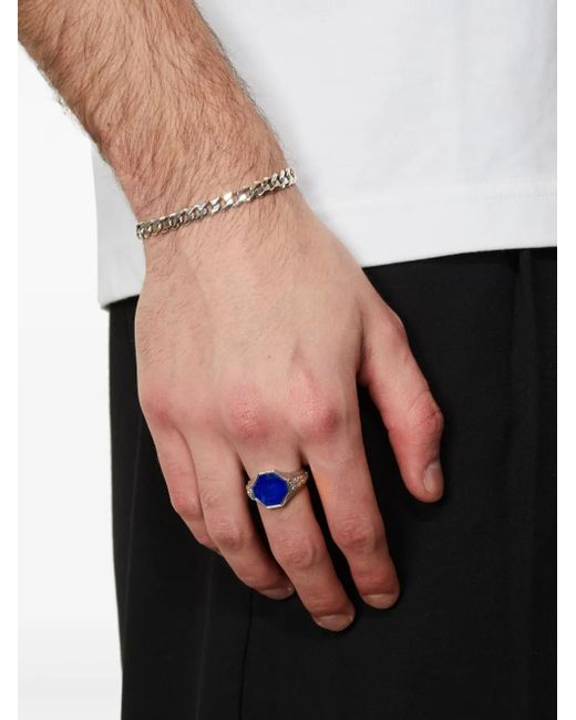 Emanuele Bicocchi Blue Flourish Signet Ring