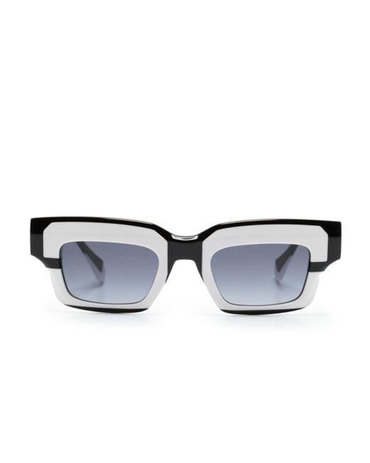Gigi Studios Black Contrast Rectangle-frame Sunglasses