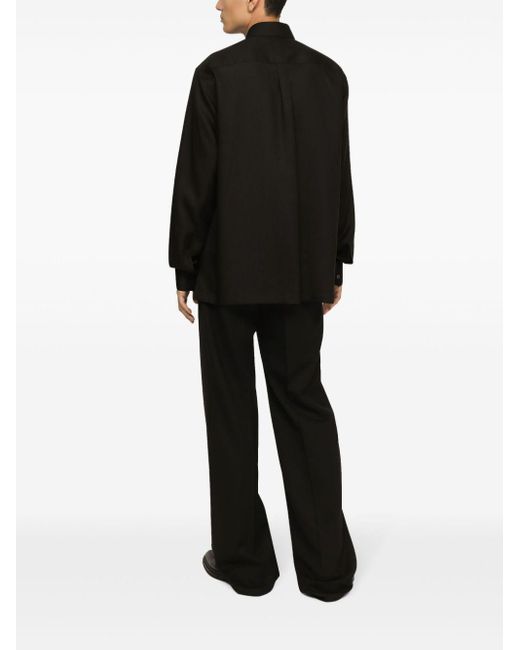 Camicia a maniche lunghe di Dolce & Gabbana in Black da Uomo