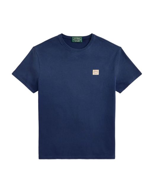 Polo Ralph Lauren T-Shirt Met Ronde Hals En Patch in het Blue voor heren
