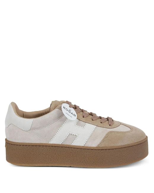 Hogan Brown H698 Leather Sneakers