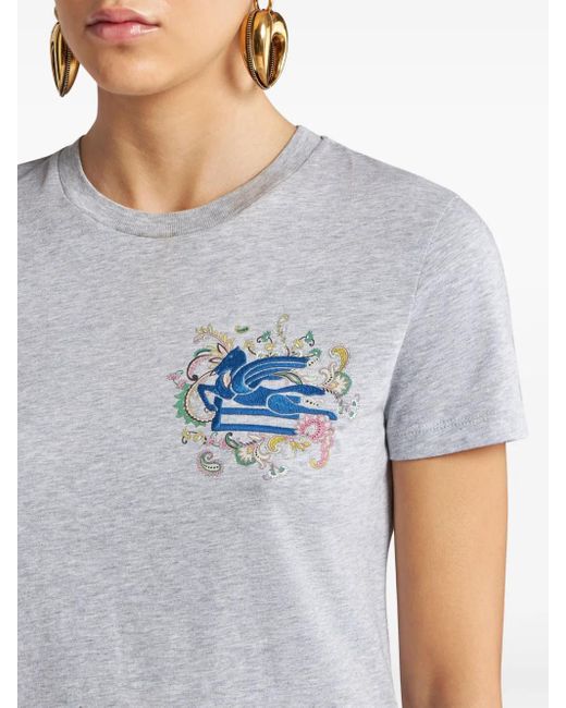 Etro Gray Cut And Sew Tshirts