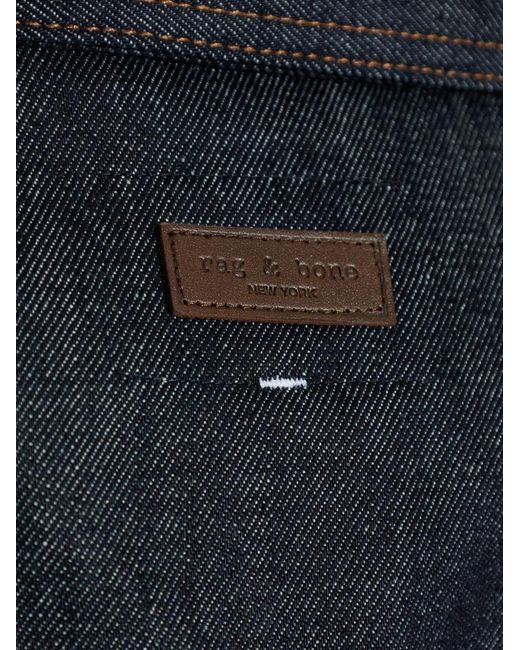 Rag & Bone Blue Zip-Up Denim Jacket for men