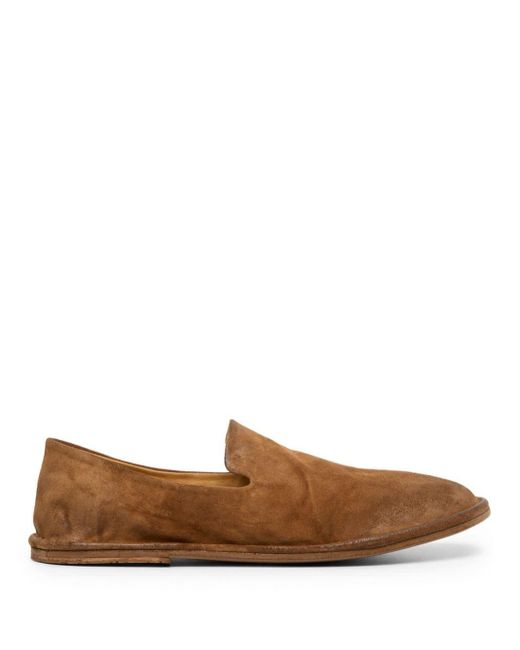 Marsèll Brown Round-toe Suede Loafers for men