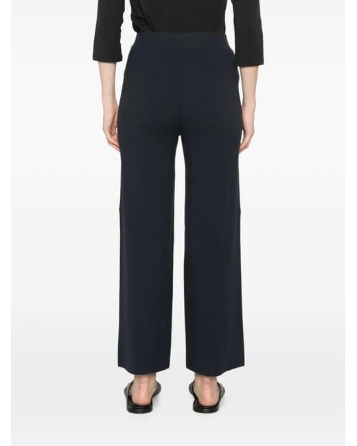 Max Mara Black Rotondo Elasticated-Waistband Wide-Leg Trousers