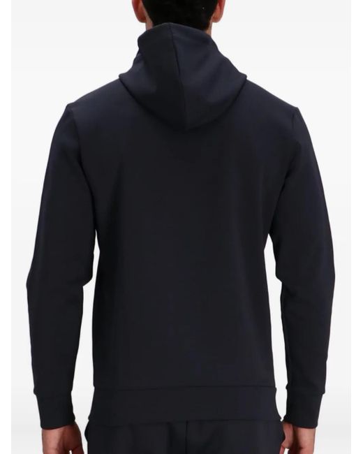 Boss Blue Logo-Band Hooded Sweatshirt for men