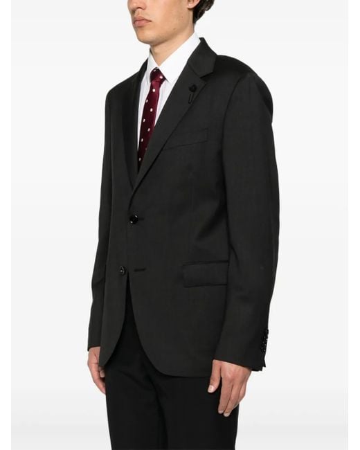 Lardini Black Single-Breasted Blazer for men