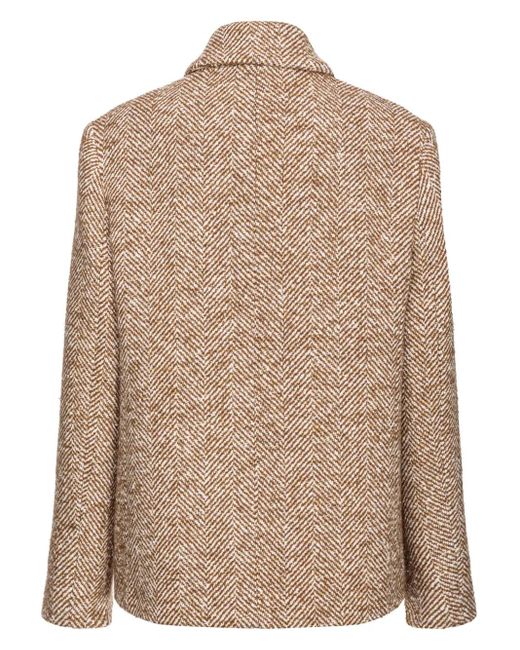 Pinko Brown Double-Breasted Blazer