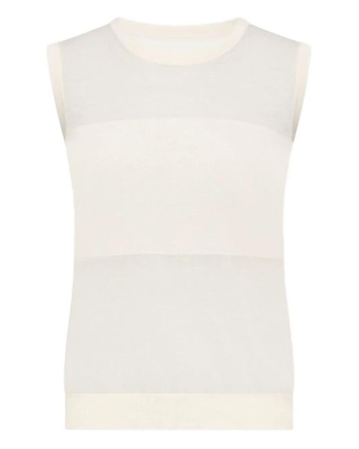 Loulou de Saison White Anita Sleeveless Top