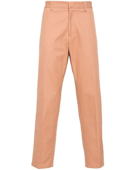 Jil Sander Natural Pressed-crease Cotton Trousers for men