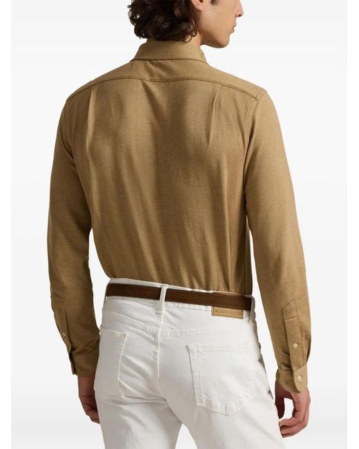 Polo Ralph Lauren Natural Logo-Embroidered Shirt for men