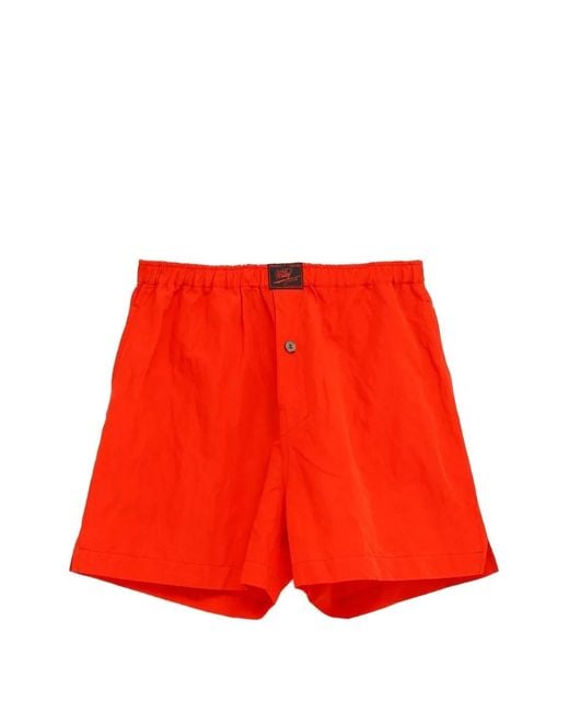 Willy Chavarria Red Elasticated Waistband Logo-Patch Boxers for men