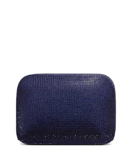 Giorgio Armani Blue Crystal Chain Clutch Bag