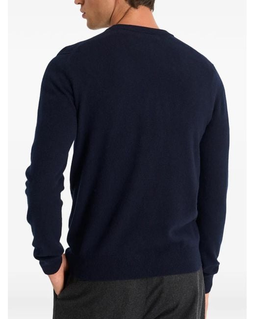 Pringle of Scotland Blue Crew-Neck Cashmere Sweater for men