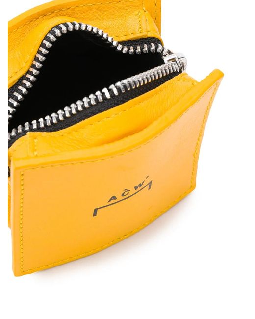 A_COLD_WALL* White Zip-Around Logo Wallet for men