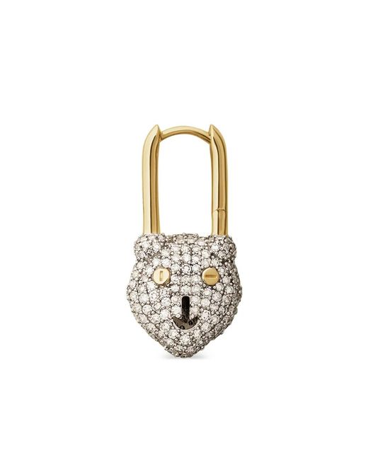 Maria Black White 14Kt For The Love Of Ted Diamond Huggie Earring