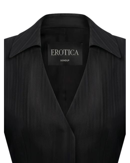 Dondup Black Veste Crop À Manches Longues