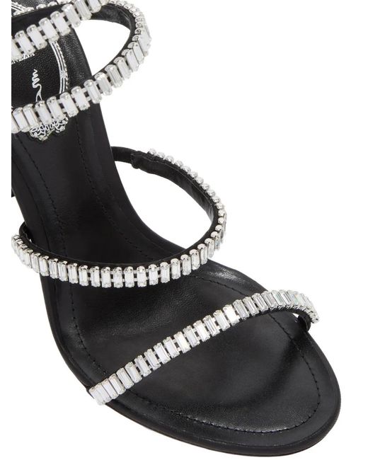 Rene Caovilla White Cleo Crystal-Embellished Sandals