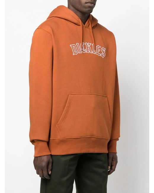 Dickies Orange Logo-Print Pullover Hoodie for men