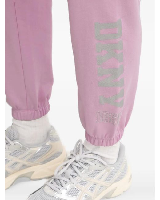 DKNY Pink Pantalon De Jogging À Détail De Logo