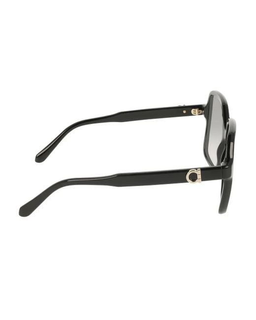 Ferragamo Eyewear Black Square-Frame Gradient Sunglasses